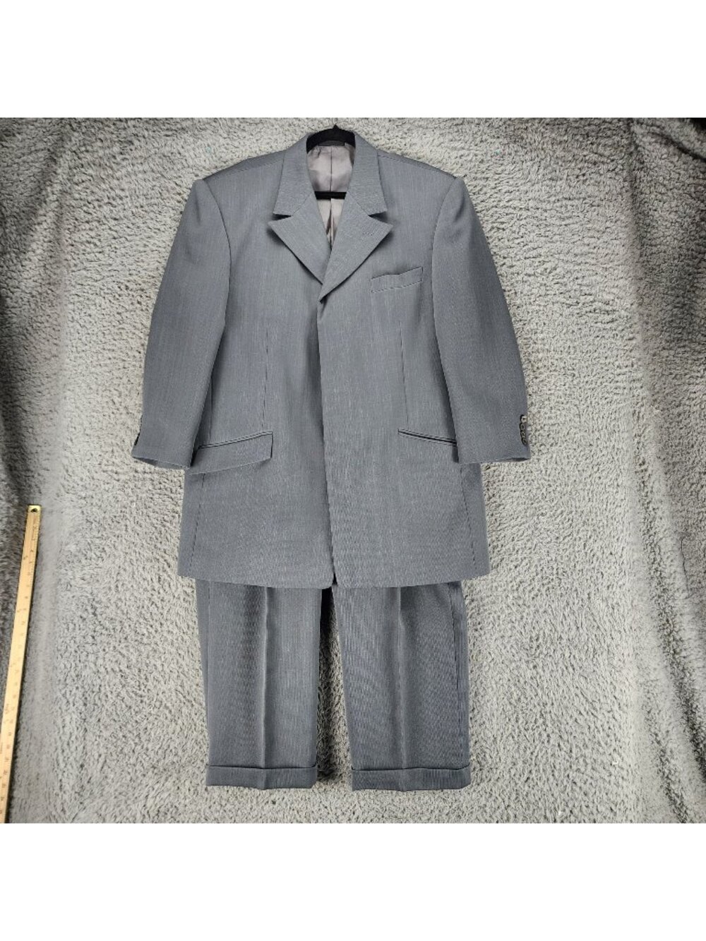 Falcone 2 Piece Suit Mens 44R 38Rx25 Gray Blazer Jacket Pants